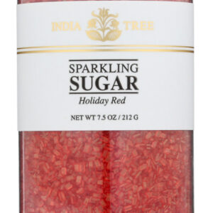 INDIA TREE: Holiday Red Sparkling Sugar, 7.5 oz