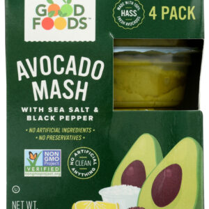 GOOD FOODS: Dip Avocado Mash 4 Pk, 8 oz