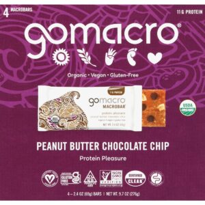 GOMACRO: Bar Pb Chc Chp 4Ct Org, 9.6 OZ