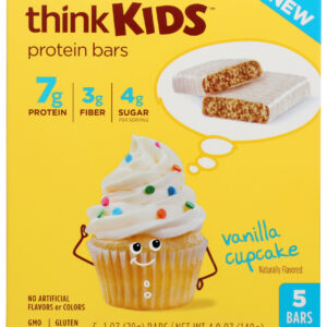 THINK!: ThinkKids Protein Bars Vanilla Cupcake 5 Bars, 4.9 oz