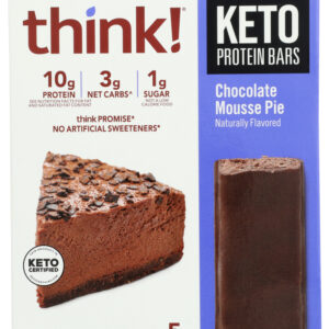 THINK: Chocolate Mousse Pie Keto Protein Bar 5 Pieces, 6 oz