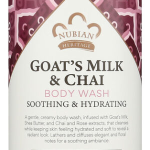NUBIAN HERITAGE: Body Wash Goat's Milk & Chai, 13 oz