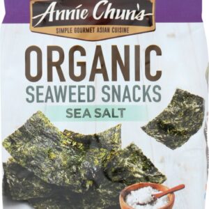 ANNIE CHUNS: Organic Sea Salt Seaweed Snacks, 0.35 oz
