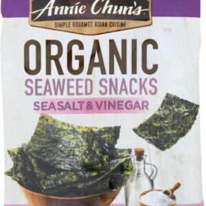 ANNIE CHUNS: Organic Seaweed Snacks Sea Salt & Vinegar, 0.35 oz