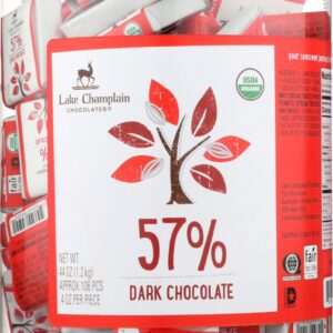 LAKE CHAMPLAIN CHOC: Organic Dark Chocolate Squares, 44 oz