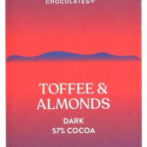 LAKE CHAMPLAIN CHOCOLATES: 57% Dark Chocolate Toffee and Almonds Bar, 3 oz