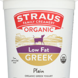 STRAUS: Yogurt Grk Low Fat Plain, 32 oz