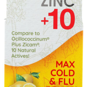 MEDINATURA: Reboost Cold and Flu Tablets Zinc Plus 10 Lemon, 60 tb