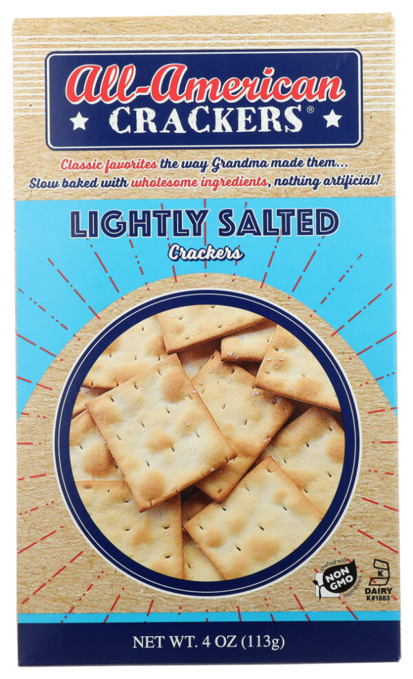 ALL AMERICAN: Lightly Salted Crackers, 4 oz
