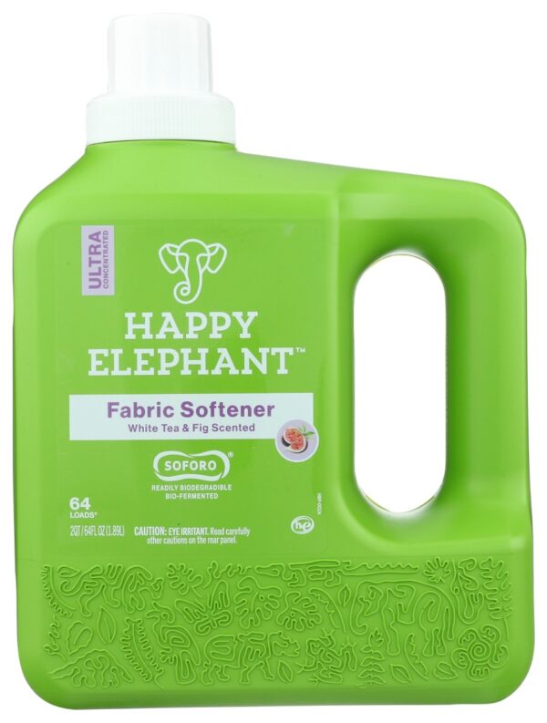 HAPPY ELEPHANT: Fabric Sftnr Wht Tea Fig, 64 fl oz
