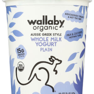 WALLABY ORGANIC: Greek Whole Milk Yogurt Plain, 32 oz