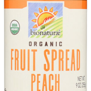 BIONATURAE: Fruit Spread Peach Organic, 9 oz