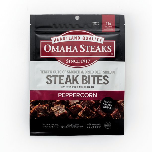 OMAHA STEAKS: Bites Steak Peppercorn, 2.5 oz