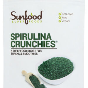 SUNFOOD SUPERFOODS: Spirulina Crunchy, 4 OZ