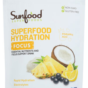 SUNFOOD SUPERFOODS: Superfood Hydratn Focus, 8 OZ