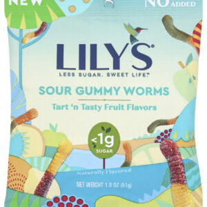 LILYS SWEETS: Sour Gummy Worms, 1.8 oz