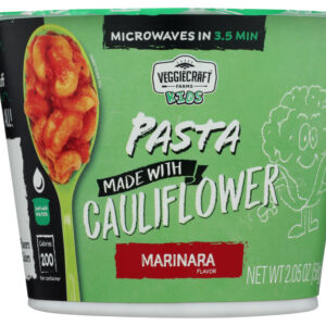 VEGGIECRAFT FARMS: Pasta Made with Cauliflower Marinara Cup, 2.05 oz