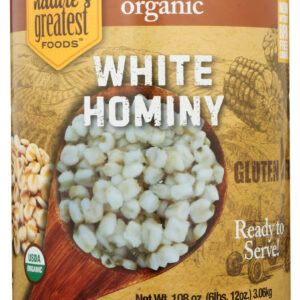 NATURES GREATEST FOODS: Hominy, 108 OZ
