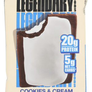 LEGENDARY FOODS: Cookies And Cream Tasty Pastry, 2.2 oz