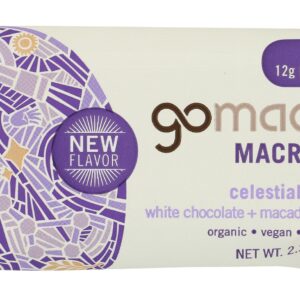 GOMACRO: White Chocolate Macadamia Nut Bar, 2.3 oz