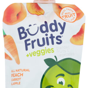 BUDDY FRUITS: Peach Carrot And Apple Blend Fruits And Vegetables, 3.2 oz