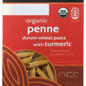 SOLSPRING: Organic Penne Durum Wheat Pasta With Turmeric, 16 oz