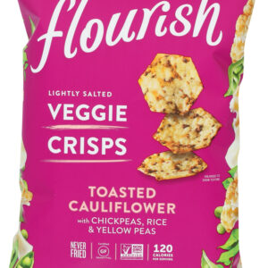 POPCORNERS: Flourish Crisp Veggie Toasted Cauliflower Lightly Salted, 4 oz