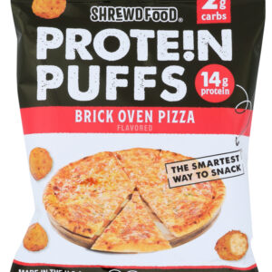 SHREWD FOOD: Protein Puffs Brick Oven Pizza, 0.74 oz