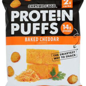 SHREWD FOOD: Protein Puffs Baked Cheddar, 0.74 oz