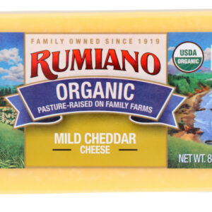RUMIANO: Cheese Organic Mild Cheddar Bar, 8 oz