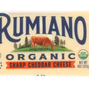 RUMIANO: Organic Sharp Cheddar Cheese, 8 oz