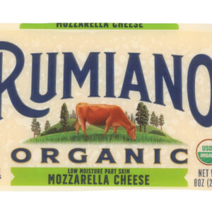 RUMIANO: Organic Mozzarella Cheese Bar, 8 oz