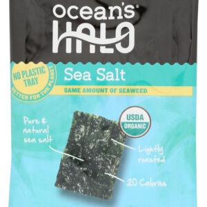 OCEANS HALO: Trayless Sea Salt Seaweed Snacks, 0.14 oz