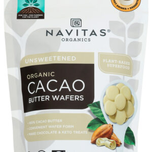 NAVITAS: Organic Cacao Butter Wafers, 8 oz