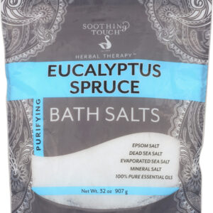 SOOTHING TOUCH: Bath Salt Eucalyptus, 32 oz