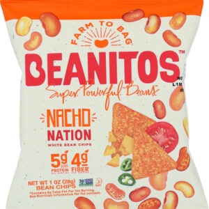 BEANITOS: Nacho Cheese White Bean Chips, 1.2 oz