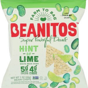 BEANITOS: Lime White Bean Chips, 1 oz