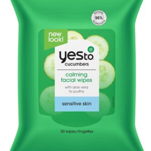 YES TO: Cucumbers Facial Towelettes Natural Glow, 30 pc