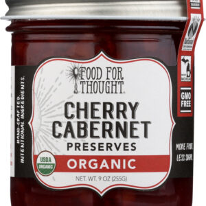 FOOD FOR THOUGHT: Organic Cherry Cabernet Preserves, 9 oz