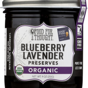 FOOD FOR THOUGHT: Organic Blueberry Lavender Preserves, 9 oz