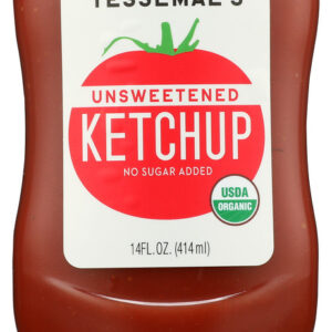 TESSEMAES: Ketchup Orgnc Unsweetened, 14 oz