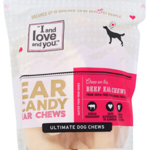 I&LOVE&YOU: Ear Candy Beef Ear Chews 5Ct, 2.5 oz
