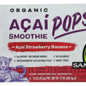 SAMBAZON: Smoothie Pops Straw Banan, 12 oz
