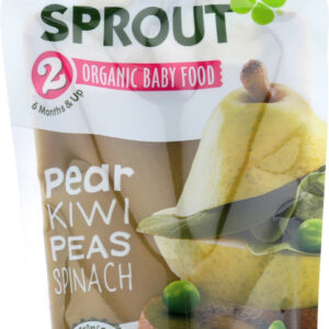 SPROUT: Organic Baby Food Pear Kiwi Peas And Spinach Stage 2, 4 oz