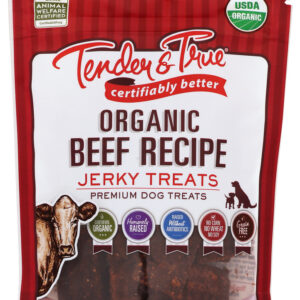 TENDER AND TRUE: Treat Dog  Jerky Beef Org, 4 OZ