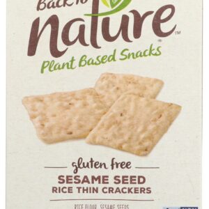 BACK TO NATURE: Gluten Free Sesame Seed Rice Thin Crackers, 4 oz