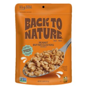 BACK TO NATURE: Non GMO Peanut Butter Granola Clusters, 11 oz
