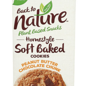 BACK TO NATURE: Homestyle Soft Baked Peanut Butter Chocolate Chunk Cookies, 8 oz