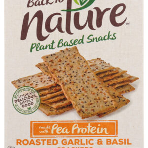 BACK TO NATURE: Roasted Garlic Basil Crackers, 5.5 oz
