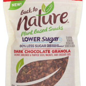 BACK TO NATURE: Lower Sugar Dark Chocolate Granola, 8 oz